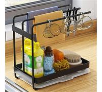 Stainless Steel Kitchen Wipe Arrangement Rack Wall-Mounted Desktop Towel Drying Sponge Dishcloth Drain Storage
