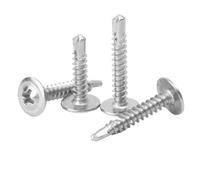 Stainless Steel Large Flat Head Self-Tapping Screws, 20/200PCS Cross Head Fasteners for Wood Metal Furniture Repair(40PCS,25mm)