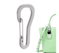 Stainless Steel Locking Carabiner Clip - Portable Screw Lock Hook Keychain Holder | Small Heavy Duty Link Clip for Backpack Belt Fishing Camping Hiking Outdoor Gear Keys Pendant
