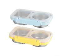 Stainless Steel Lunch Box 400ml 2-Compartment Leakproof(B)