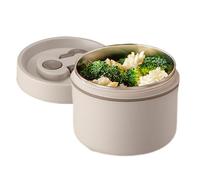 Stainless Steel Lunch Box | 650ml Thermal Lunch Box Insulated Lunch Containers | Leakproof Meal Prep Containers Portable Food Storage Container, Double Layer Box for Kids and Adults, Compact
