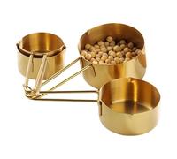 Stainless Steel Measuring Cups | 16.5x8.5x8cm 4 Pieces Dishwasher Safe Cooking Baking Measurement Gadgets | Kitchen Gadgets & Utensils Metal Best For Dry And Liquid Ingredient Coffee Bean