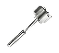 Stainless Steel Meat Chopper Masher - 6 Leaf Ground Beef Grinder Tool, Multi Purpose Food Masher for Cooking & Meal Prep | For Potato, Avocado, Turkey, Vegetables, Pumpkin, Picnic & Baking Use