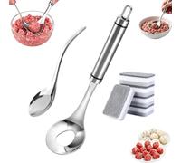 Stainless Steel Meatball Maker Spoon, Meatball Scoop Ball Maker (#A) | Creative Meatball Maker Tool, 304 Stainless Steel Spoon & Scoop with Hole Convenient Storage Design, Make Perfect Meatballs