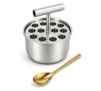 Stainless Steel Meatball Maker Tool (12-Hole) | Manual Meatball Mold Press, Easy-Release Meat Ball Maker Tool for Uniform Meatballs, Homemade Cooking Kitchen Gadget.