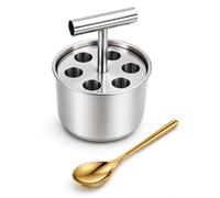 Stainless Steel Meatball Maker Tool (6-Hole) | Manual Meatball Mold Press, Easy-Release Meat Ball Maker Tool for Uniform Meatballs, Homemade Cooking Kitchen Gadget.