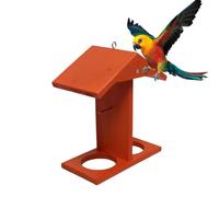 Stainless Steel Metal Bird Feeder - Garden Bird Seed Feeders,Double Feeding Cups for Oriole | Decorative Compact Birds Feeder for Garden Backyard Patio Balcony
