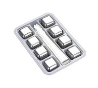 Stainless Steel Metal Ice Cubes Reusable - 8 Pieces Metal Chilling Whiskey Stones | Refreezable Ice Cubes For Drinks Bourbon Whiskey Vodka Gin Liqueurs Wine Beer Lover Coffee Juice Soda Beverage