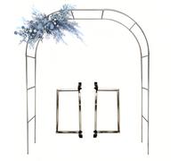 Stainless Steel Metal Pergola Arbor - Outdoor Garden Arch Trellis for Climbing Plants & Roses - Wedding Arch - 220 x 240 cm (7,2 x 7,8 ft) - Durable, Stylish, polyvalent