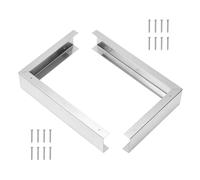 Stainless Steel Microwave Trim Kit - 2 Pcs Built-In Side Filler Panel Set | 15.75 x 11 x 3 Inch (40x27.6x7.6cm), Rust-Proof Stainless Steel, Includes 16 Screws, Tool-Free Manual Bending