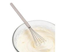 Stainless Steel Mini Whisk, 10-inch Ergonomic Handheld Wire Whisk, Multifunctional Kitchen Tool for Cooking Baking Sauce Beverage Deep Containers Beating and Blending