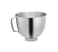 Stainless Steel Mixer Bow, Bol et couvercle mélangeur en acier inoxydable de qualité alimentaire, 5 QT, compatibles avec les mélangeurs sur socle à tête inclinable KITCHENAID de 4.5 à 5 litres(1 Lid)