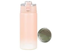 Stainless Steel Mug - 550ml Insulated Travel Cup, Leak-Proof Vacuum Straw Design with Construction, Portable Beverage Container Featuring Hot & Cold Retention for Home, Business Trips