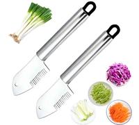 Stainless Steel Multi-purpose Julienne Peeler,Vegetable Julienne Slicer Handheld,Precision Juliennes Blade,Quick Easy Kitchen Shredder Tool,Comfortable Handle & Hanging Hole for Carrot,Cucumber (2pcs)