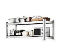 Stainless Steel Organizer Cabinet, Multifunctional Commercial Wall Mounted Storage Rack for Kitchen Bathroom Garage(120cm/47in)