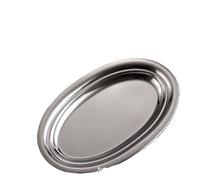 Stainless Steel Oval Plate Egg-shaped Steamed Fish Gold Barbecue Rice Noodle(Style2)