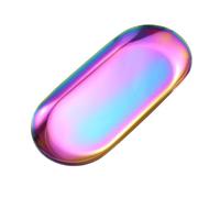 Stainless Steel Oval Trays For Jewelry Display Nails Art Tools Home Decors Storage Organized For Necklace Rings Display Multi Purpose Bathroom Countertop Tray