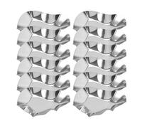 Stainless Steel Oyster Shells, Oyster Grill Pan, 4.72x3.07 Inches Stackable Serving Tray, Set of 12 Baking Dishes, Sturdy Kitchen Cooking Metal Dish for Seafood Clams Scallops Grilling