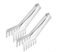 Stainless Steel Pasta Tongs 2-Pack Ergonomic Grip