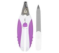 Stainless Steel Pet Nail Clipper & File | Secure Grip Handle for Secure Trimming | Dog/Cat Grooming Tool for Well - Maintained Claws | Resilient Nail Trimmer with Spring