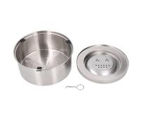 Stainless Steel Pet Water Dispenser, 3L Capacity with Floating Disk and Non Skid Base, Two Piece Design for Easy Cleaning, 22.3x9.8cm
