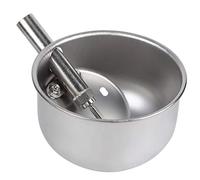 Stainless Steel Pig Drinking Bowl | Automatic Water Feeder for Piglets/Sows/Livestock | Wall Mount Design with Smooth Rim | Sturdy Farm Equipment (21cm Diameter Extra Large Round Stainless Steel)