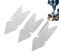 Stainless Steel Pitch Gauge - 3 Pieces Fishtail Gauge, Screw Threads Measure, Versatile Layout Feature for Craft Projects Repair Equipment Maintenance, Metalworking Tools, Multi Color