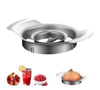 Stainless Steel Pomegranate Peeler Set,Pomegranate Seed Remover Tool,Pomegranates Peelers Cutter Opener,Includes Cutter Deseeder Bowl Wooden Hammer,Convenient Deseeder Tool (Peeler)