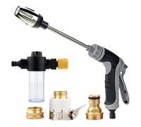 Stainless Steel Pressure Washing Wand - 3 Modes Rotatable Pressure Nozzle Sprinkler | Electric Washer Spray Wand for Garden Lawns Outdoor Patio Deck Driveway Sidewalk Garage Fence 16.14 inches