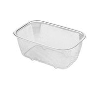 Stainless Steel Rectangle Colander - Fine Mesh Strainer Basket, Durablee Frying Drain Rack, Crispy Snack Serving Container | Kitchen Food Preparation Accessory, Portable Cooking Equipment Practical