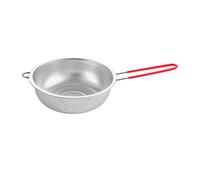Stainless Steel Rice Washing Basket, Red Handle Fine Mesh Strainer, | Premium stainless steel strainer with heat resistant handles, perfect for rinsing rice, pasta, fruits and veggies safely L
