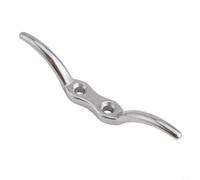 Stainless Steel Rope Cleat Hook 2.5in Polished(4in) | 304 stainless steel, electrolytic polished finish, prevents rust, 2.5inch size, includes mounting screws