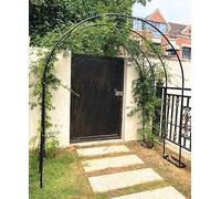 Stainless Steel Rose Garden Arch - Weatherproof Wedding Trellis Pergola - Sturdy Metal Structure - 280cm Wide x 220cm High - Perfect for Outdoor Weddings & Events