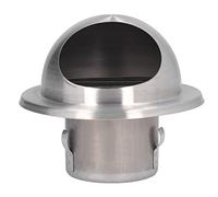 Stainless Steel Round Wall Vent 60 - External Exhaust Outlet with Bull Nosed Design for Fresh Air and Storm Protection