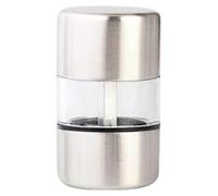 Stainless Steel Salt And Pepper Grinder, Manual Mini Spices Mill, Compact Seasoning Shaker With Adjustable Coarseness, Refillable Feature, Stainless Steel Material, 1.18x1.18x2.05in