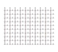 Stainless Steel Screw Rivets M2 Round Flat Head Binding Rivets 100 Sets for Leather Crafts Belts Bags Handbags Books Photo Albums (3 * 9 * 6mm)