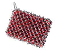 Stainless Steel Scrubber, Kitchen Chain Mail Scrubber, Cast Iron Scrubber, Metal Pan Scrubber, Multipurpose Chain Mail Scrubber Best Stainless Steel Scrubber for Cast Iron and Pots