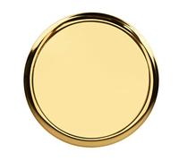 Stainless Steel Serving Tray | 11 inch Round Plate for Tea/Fruits/Candies | Safe Material & Simple Maintenance | Tarnish Tray for Food, Jewelry, Cosmetics (Golden)