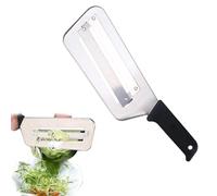 Stainless Steel Shredder Knife - Cabbage Shredder and Vegetable Slicer, Upgraded Dual Blade Julienne Cutter, for Coleslaw Kitchen (B-Black)