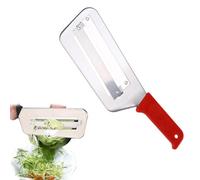 Stainless Steel Shredder Knife - Cabbage Shredder and Vegetable Slicer, Upgraded Dual Blade Julienne Cutter, for Coleslaw Kitchen (A-Red)