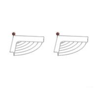 Stainless Steel Sink Corner Rack Drain Basket 22.5x30.8x3cm | Open-bottom design channels water to sink Stable storage for sponges and brushes Space-saving fits standard corners