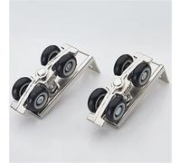 Stainless Steel Sliding Door Roller Bear 30KG Home Room Wardrobe Wood Door Hanging Wheels for Furniture Hardware Wheel 1 Set Casters