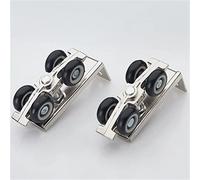 Stainless Steel Sliding Door Roller Bear 30KG Home Room Wardrobe Wood Door Hanging Wheels for Furniture Hardware Wheel 1 Set Casters