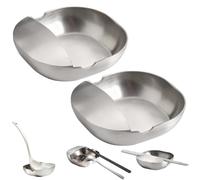 Stainless Steel Spoon Rest & Multipurpose Kitchen utensil Holder,Self-Standing Ladle Holder with Stable Base,Easy Clean,Tabletop Utensil Organizer For Cooking,for Ladles,Tongs,Spatula (2pcs)