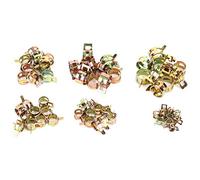 Stainless Steel Spring Clamps 60Pcs Set | 6 Sizes 6/9 / 10/12 / 14 / 15mm for Fuel Line/Water Hose/Silicone Tubing | Sturdy Pipe Clips with Strong Grip