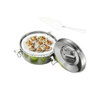 Stainless Steel Steamer Insert - 19x7.5cm Rustproof Steaming Cookware, Multi-functional Steamer Insert Pans With Lid - For Vegetable Dumpling Sauce Food Oatmeal Home Kitchen Camping Travel