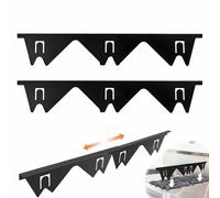 Stainless Steel Stove Counter Gap Cover,Retractable Stove Gap Filler,Range Trim Kit,Adjustable Length 13.8"To 27.5",For Oven, Stovetop And Kitchen Appliances Countertop (Noir 2 set)