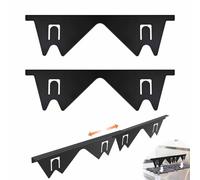 Stainless Steel Stove Counter Gap Cover,Retractable Stove Gap Filler,Range Trim Kit,Adjustable Length 13.8"To 27.5",For Oven, Stovetop And Kitchen Appliances Countertop (Noir 1 set)