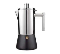 Stainless Steel Stovetop Espresso Maker, 6-Cup Moka Coffee Pot With Induction Base For All Cooktops - Dishwasher Safe & Easy To Clean(E-200ml)