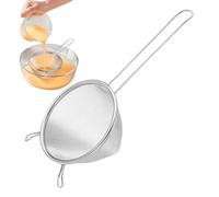 Stainless Steel Strainer - Fine Mesh Colander Filter, Durable Kitchen Gadget, Multi Purpose Sieve Tool | Cooking Tea Coffee Rice Noodles Fruits Vegetable Matcha Oil Food Preparation